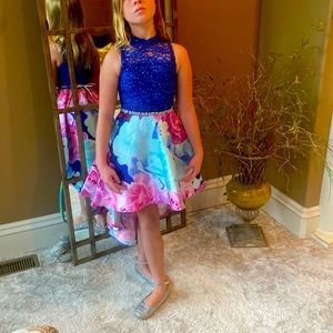 Girls semi formal high low dress size 8